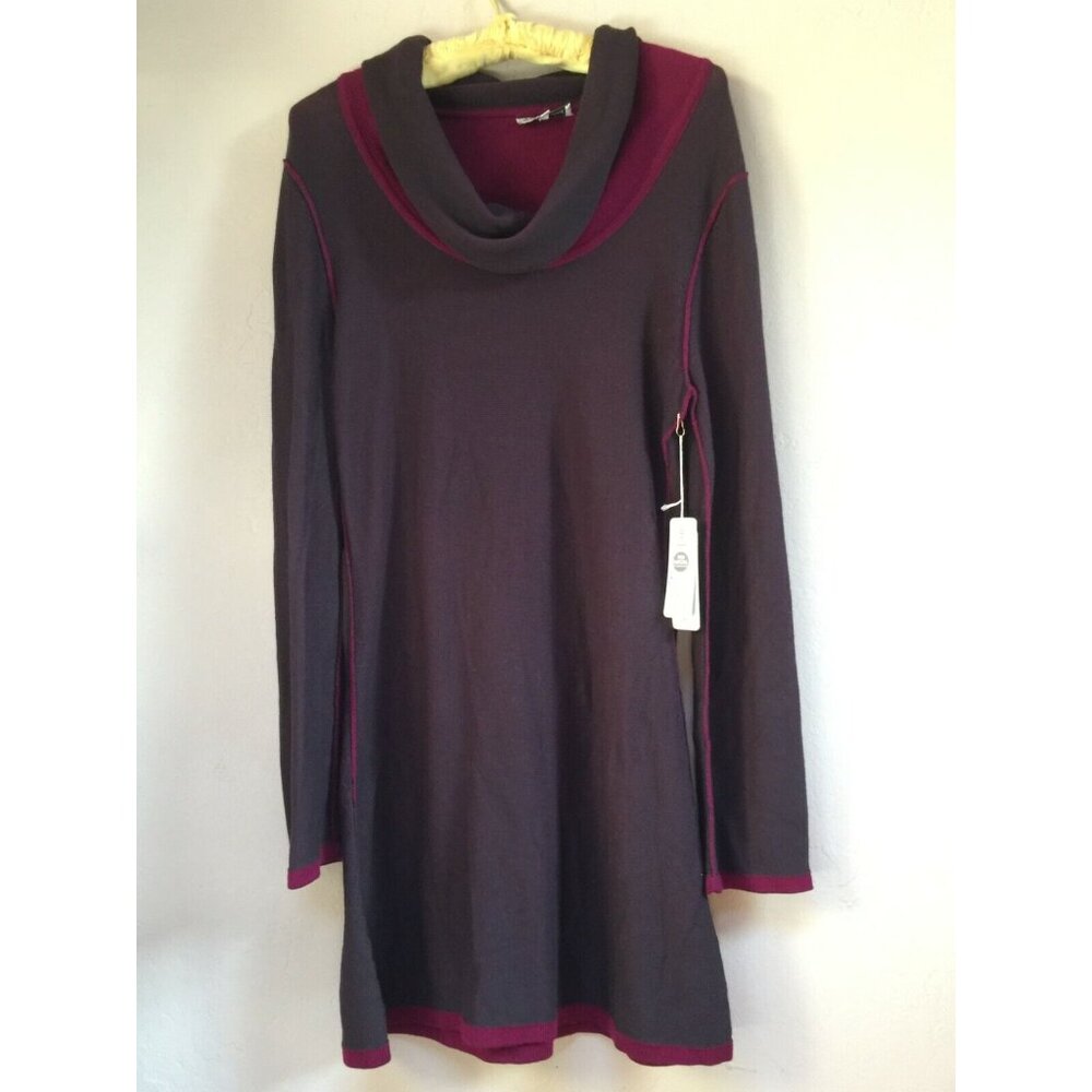 Indigenous Women Medium Cowl Neck Hand Loomed Pullover  Dress Organic Cotton New